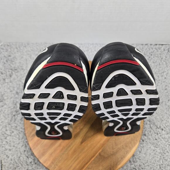 Nike Mens 10 Air Max 97 Premium Black White Overbranding Casual Athletic Sneaker - Picture 9 of 12